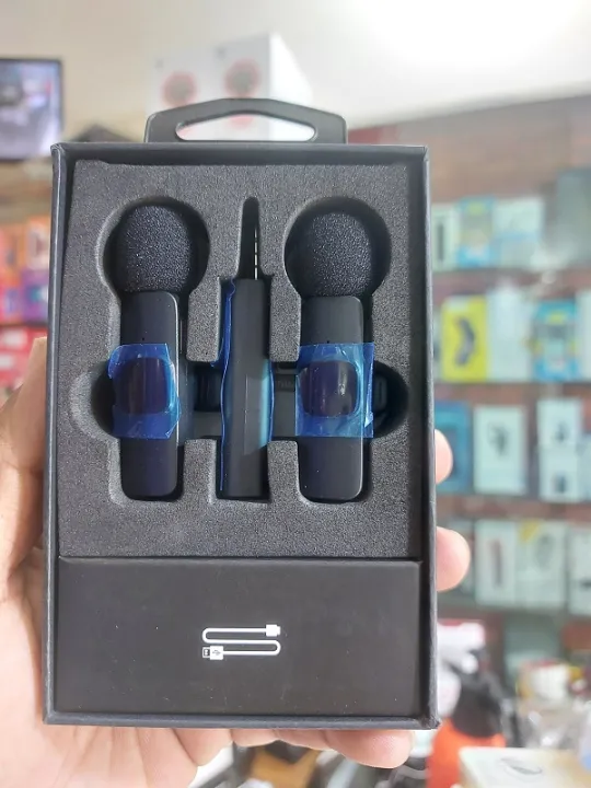 K35 Pro Dual Mic Wireless Lavalier Microphone