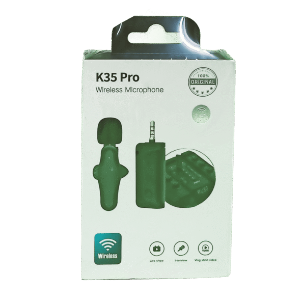 K35 Pro Dual Mic Wireless Lavalier Microphone